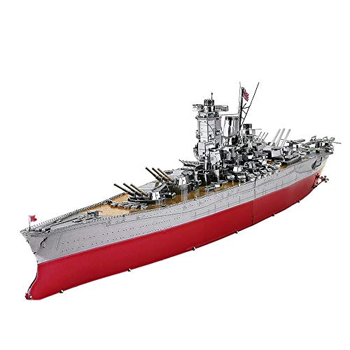 piececool YAMATO-245pcs Metal 3D Puzzle para adultos Battleship Metal Maqueta de construcción para adultos