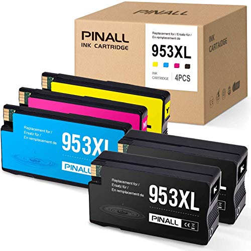 PINALL 5 cartuchos de tinta compatibles con HP 953XL para HP OfficeJet Pro 7740 7730 7720 WF 8200 Series 8210 8216 8218 8710 8715 8718 8719 8720 8725 873 0 874 0 impresoras.