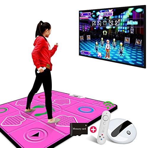 Pista de baile inalámbrica antideslizante Mats de juego incorporados en juegos de arcade retro FC ARCADE HD Television Computer Dance Carpet Doble inalámbrico 3D Somatosensorial para el día de los niñ