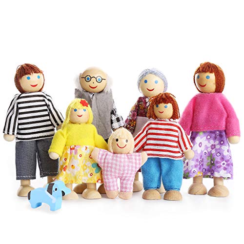 Playtee Muñecas de Familia con Muebles de Casa de Conjunto de Juguetes Playtee Muñecas de Familia con Muebles de Casa de Conjunto de Juguetes
