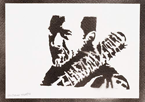 Poster Negan The Walking Dead Grafiti Hecho a Mano - Handmade Street Art - Artwork