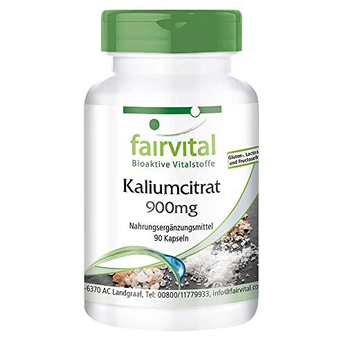 Potasio 900mg - Citrato de Potasio - Dosis elevada - VEGANO - 90 Cápsulas - Calidad Alemana Potasio 900mg - Citrato de Potasio - Dosis elevada - VEGANO - 90 Cápsulas - Calidad Alemana