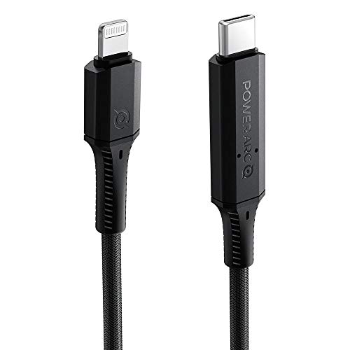 PowerArc ArcWire - Cable USB-C a Lightning para iPhone 11/11 Pro/11 Pro Max/SE/XS/X/8/8 Plus/7/7 Plus, iPad Air/Mini, AirPods, AirPods Pro y más