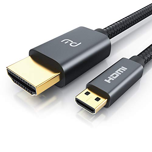 Primewire - 1,5m - Cable micro HDMI a HDMI 2.1 8K – Tipo D a tipo A – 7680x4320 a 120Hz con DSC - 3D - HDR ARC - Conector chapado en oro - Para conectar portátil tableta cámara con monitor o televisor