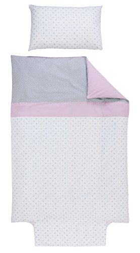 P'tit Basile – Juego de funda de edredón para bebé con solapa – 100 x 140 cm – + funda de almohada 40 x 60 cm – Algodón procedente de la agricultura biológica – Colección Claudine P'tit Basile – Juego de funda de edredón para bebé con solapa – 100 x 140 cm – + funda de almohada 40 x 60 cm – Algodón procedente de la agricultura biológica – Colección Claudine