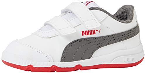 PUMA Stepfleex 2 SL Ve V Inf, Zapatillas, Blanco White/Castlerock/High Risk Red, 21 EU