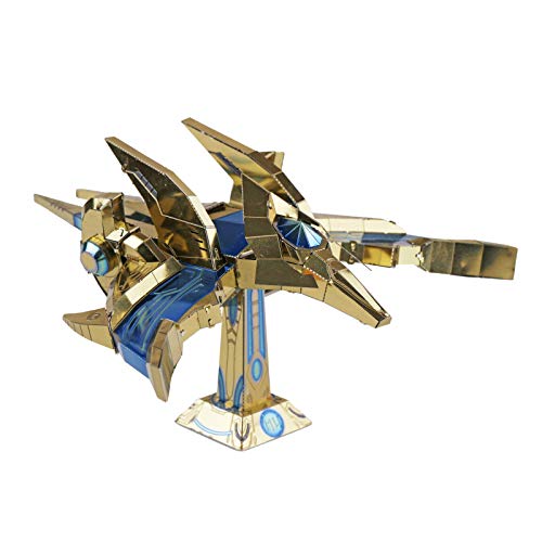 Puzzles Metal 3D, Metal 3D Puzzle Starcraft Protoss Phoenix DIY Monta Kits De Edificio Modelo Laser Cut Jigsaw Toy, Adultos Kits De Edificio Modelo De Acero Inoxidable Niños, 110 X 110 X 65 mm