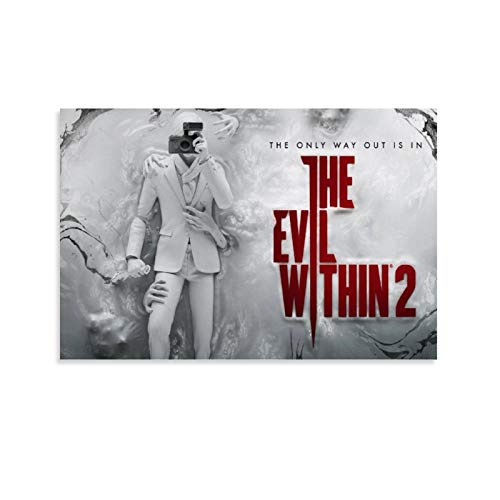 QINGF The Evil Within 2 - Póster decorativo para pared de PlayStation (50 x 75 cm)