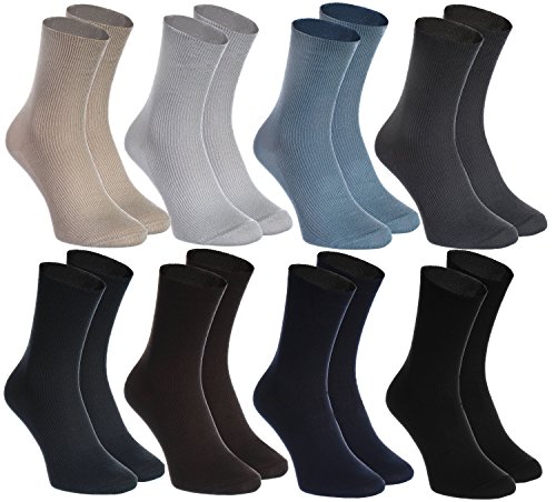 Rainbow Socks - Hombre Mujer Calcetines Diabéticos Sin Elasticos - 8 Pares - Beige Marrón Negro Grafito Azul Marino Caqui Azul y Gris - Talla 36-38 Rainbow Socks - Hombre Mujer Calcetines Diabéticos Sin Elasticos - 8 Pares - Beige Marrón Negro Grafito Azul Marino Caqui Azul y Gris - Talla 36-38