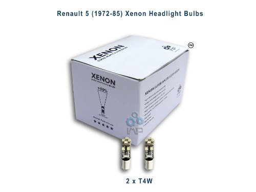 Renault 5 (1972-85) Xenon Headlight Bulbs T4W