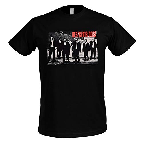 Reservoir Dogs Camiseta Hombre Movie Poster Algodón Negro - L