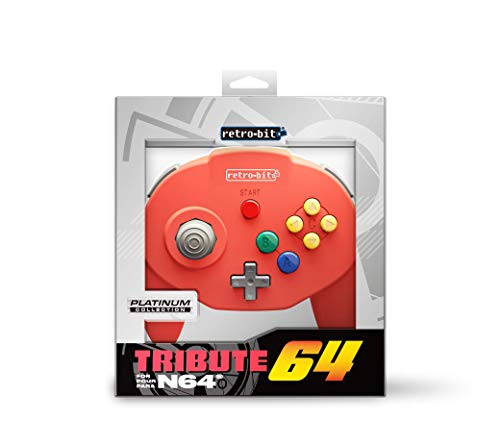 Retro-Bit Tribute 64 for Nintendo 64 - Red [Importación inglesa]
