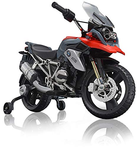 ROLLPLAY Moto eléctrica Premium, Para niños a partir de 3 años, Hasta 35 kg, Batería 12 V, Hasta 5 km/h, BMW 1200 Motorcycle, Rojo