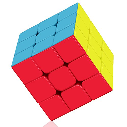 ROXENDA Cubo de Velocidad, Qiyi Warrior S 3x3 Speed Cube Stickerless - Giro Fácil y Juego Suave & Sólido Duradero ABS, se Vuelve Más Rápido Que el Original (T2)