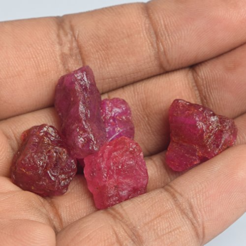 Rubí piedras de África 58.50 quilates 100% naturales sin tratar, gemas de rubí, lote de 5 unidades DS-730