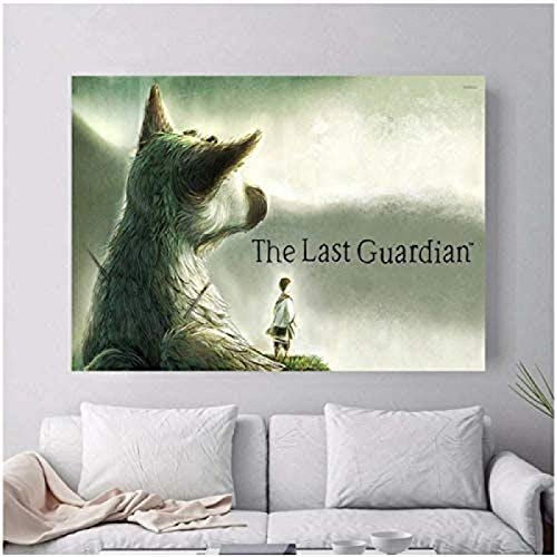 Rzhss The Last Guardian Game Paint Canvas Painting Posters And Prints For Living Room Wall Art Picture Home Decor -60X90Cm No Frame