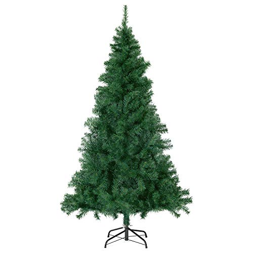 SALCAR Árbol de Navidad Artificial de 180 cm con 560 Puntas de Rama, Ignífugo, Abeto, Montaje Rápido, Soporte de Metal para Árbol de Navidad, Verde 1,8 m