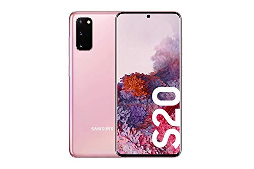 Samsung Galaxy S20 - Smartphone 6.2" Dynamic AMOLED (8GB RAM, 128GB ROM , cuádruple cámara trasera 64MP, Octa-core Exynos 990, 4000mAh batería, carga ultra rápida), Cloud Pink [Versión española]