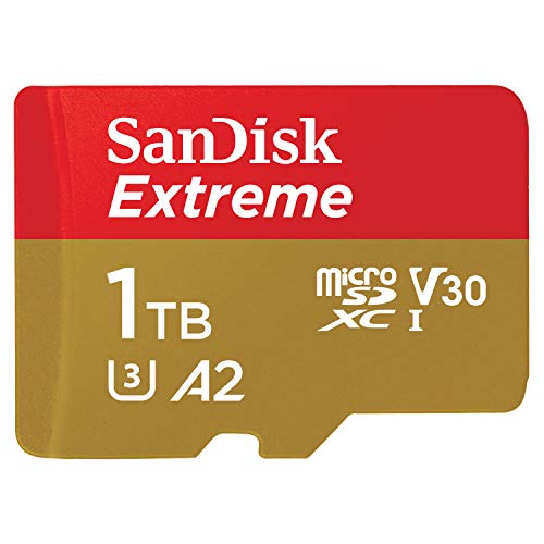 SanDisk UHS-I, Tarjeta de Memoria microSDXC con Adaptador SD, hasta 160 MB/s, Speed Class 3 (U3), V30, 1TB, Oro/Rojo SanDisk UHS-I, Tarjeta de Memoria microSDXC con Adaptador SD, hasta 160 MB/s, Speed Class 3 (U3), V30, 1TB, Oro/Rojo
