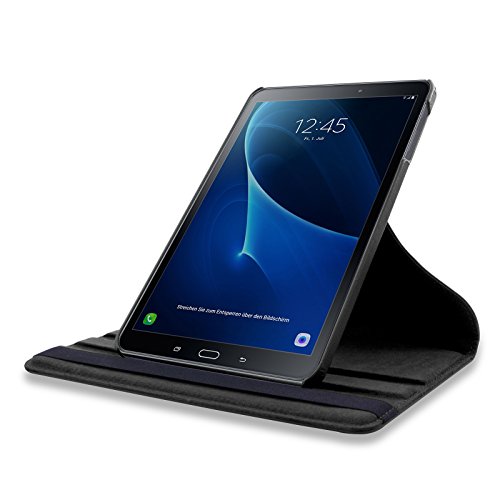 SAVFY Funda para Samsung Galaxy Tab A 10.1 (2016) T580N/T585N con rotación de 360 Grados, Funda Protectora con función Atril, Incluye lápiz Capacitivo y Protector de Pantalla, Color Negro