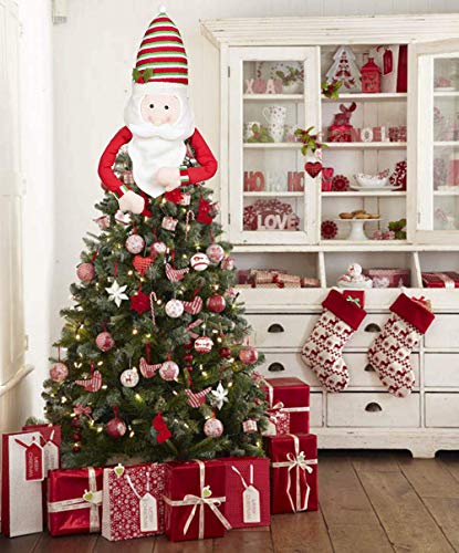 Sayala Adorno para árbol de Navidad, abrazador de Renos, Vacaciones de Navidad, Invierno, país de Las Maravillas, decoración para Fiestas, Suministros de Adorno (Papá Noel)