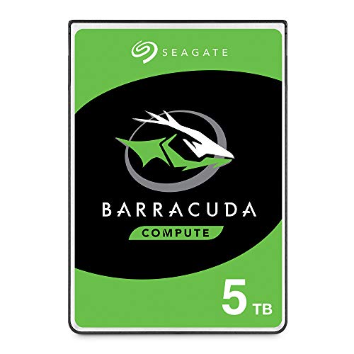 Seagate BarraCuda, 5TB, Disco duro interno, HDD, 2,5 in, SATA 6 Gb/s, 5400 r.p.m., caché de 128 MB para ordenador de sobremesa y PC (ST5000LM000)