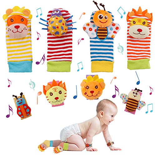 Seamuing Sonajeros de Muñeca Bebe Sonajero de Pies y Manos Juguetes de Desarrollo Animal lindo Calcetines Sonajero para 0-12 Meses Recién Nacido Niño Niñas Seamuing Sonajeros de Muñeca Bebe Sonajero de Pies y Manos Juguetes de Desarrollo Animal lindo Calcetines Sonajero para 0-12 Meses Recién Nacido Niño Niñas