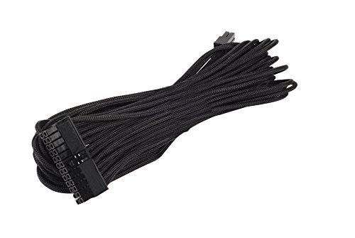Silverstone SST-PP06B-MB55 - Cable enfundado para FA de 55cm Placa Base 24pin(20+4), Negro