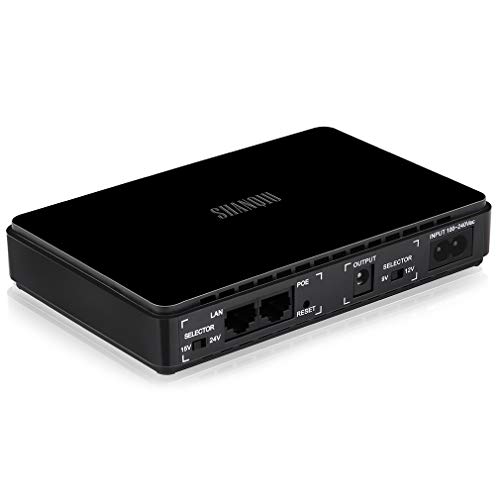 Sistema de Alimentación Ininterrumpida Mini UPS para WiFi, Enrutador, Módem, Cámara de Vigilancia con 8800mAH Batería Entrada 100~240V AC Salida 5V USB 9V/12V DC 15V/24V PoE