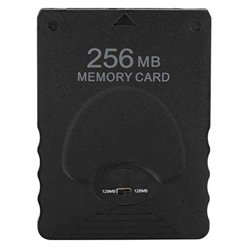 sjlerst Tarjeta de Memoria de 256 MB, Tarjeta de Memoria Portátil para Juegos para PS2, Accesorio de Tarjeta de Memoria para Juegos para Consola de Datos de Juegos PS2 Playstation 2(Negro)