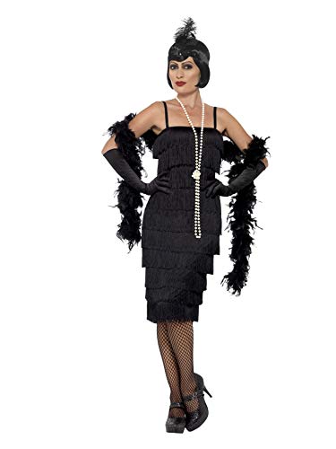 Smiffys-45502s Disfraz de Chica años 20, con Vestido Largo, Diadema y Guantes, Color Negro, S-EU Tamaño 36-38 (Smiffy'S 45502S) Smiffys-45502s Disfraz de Chica años 20, con Vestido Largo, Diadema y Guantes, Color Negro, S-EU Tamaño 36-38 (Smiffy'S 45502S)