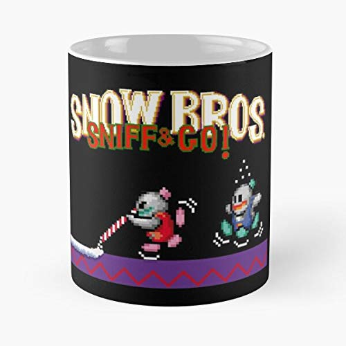 Snow Bros - Arcade Jokes Classic Mug -11 Oz Coffee Funny Sophisticated Design Great Gifts White-situen.