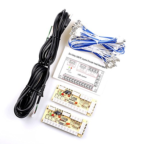 SODIAL 2X Codificador USB Arcade de retardo Cero PC a Palanca de Mando para Palanca de Mando de 2 Pines & 4.8MM Boton SODIAL 2X Codificador USB Arcade de retardo Cero PC a Palanca de Mando para Palanca de Mando de 2 Pines & 4.8MM Boton