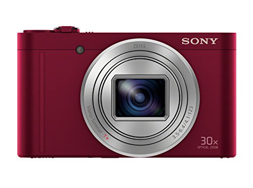 Sony Cyber-Shot DSC-WX500 - Cámara compacta de 18 Mp (pantalla de 3", zoom óptico 30x, sensor Exmor R, pantalla para selfies, Wi-fi / NFC), rojo