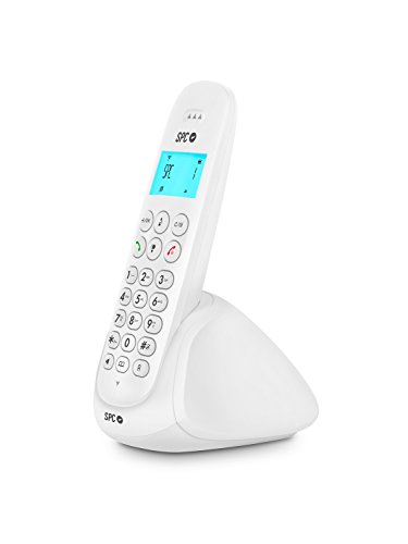 SPC Art - Teléfono inalámbrico con agenda, manos libres e identificador de llamadas – Color Blanco SPC Art - Teléfono inalámbrico con agenda, manos libres e identificador de llamadas – Color Blanco