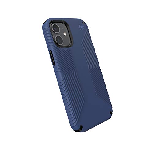 Speck Productos Presidio2 Grip - Funda para iPhone 12 Mini, Color Azul y Negro
