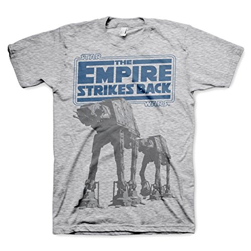 Star Wars Hombres Oficial Empire Strikes Back AT-AT Camiseta Gris T Shirt (XXL)