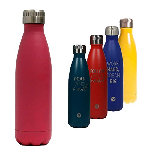 Sternitz Botella de Agua Hydra Acero Inoxidable con Aislamiento al vacio. Mantiene Tus Bebidas frías por 24 Horas y Calientes por 12 Horas. EDICIÓN Limitada. Water Bottle (Rosa)