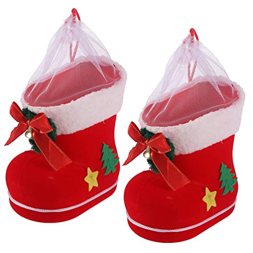 STOBOK 2 Piezas de Moda Creativa Bolsa Media de Navidad Calcetines de Caramelo Calcetines Colgantes para decoración de Navidad Fiesta de niños