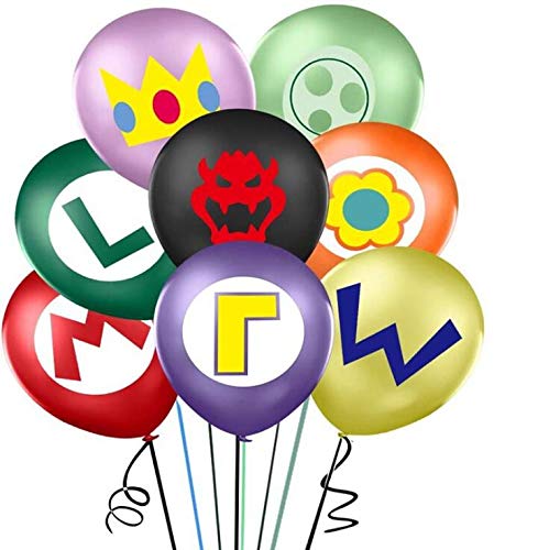 Super Mario Globos - WENTS 16PCS Super Mario Infantiles Globos Decorativos de Latex 12 pulgadas Mario Globos para niños, niñas, Cumpleaños Fiesta Decoración Super Mario Globos - WENTS 16PCS Super Mario Infantiles Globos Decorativos de Latex 12 pulgadas Mario Globos para niños, niñas, Cumpleaños Fiesta Decoración
