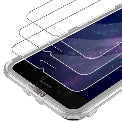 Syncwire Protector Pantalla iPhone 8/7/6s/6-3-Pack HD 9H de dureza Cristal Templado para iPhone 8/7/6s/6 [Anti-ralladuras, Anti-Burbujas, 3D-Touch, Compatible con Fundas, Fácil Instalación]