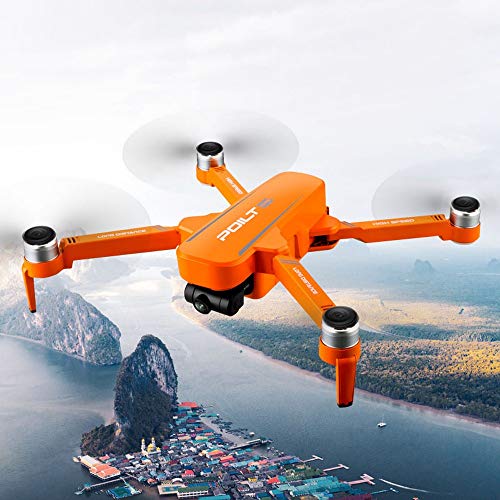 Taotuo Drone RC, JJRC X17 Drones con 6K Cámara dual GPS Quadcopter Flujo óptico Helicóptero de juguete sin escobillas, 30 minutos de tiempo de funcionamiento (amarillo-2 batería)