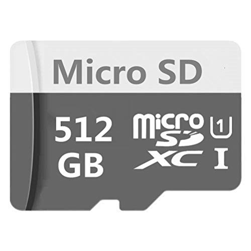 Tarjeta Micro SD de 256 GB / 512 GB / 1024 GB de alta velocidad SDXC Clase 10 con adaptador gratuito (512 GB-A)