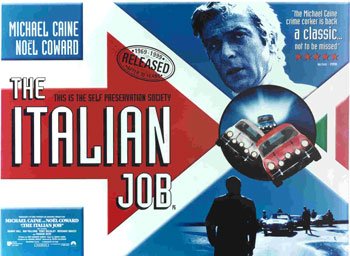 The Italian Job - Póster de película laminada (100 x 70 cm), diseño de The Italian Job