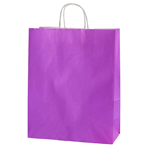 Thepaperbagstore 20 Bolsas De Papel De Colores, Reciclables Y Reutilizables, con Asas Retorcidas, Púrpuras - Mediana 250x110x310mm Thepaperbagstore 20 Bolsas De Papel De Colores, Reciclables Y Reutilizables, con Asas Retorcidas, Púrpuras - Mediana 250x110x310mm
