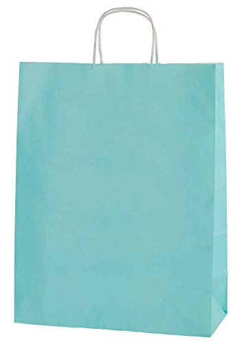 Thepaperbagstore 25 Bolsas De Papel De Colores, Reciclables Y Reutilizables, con Asas Retorcidas, Azúl Claro - Medianas 250x110x310mm Thepaperbagstore 25 Bolsas De Papel De Colores, Reciclables Y Reutilizables, con Asas Retorcidas, Azúl Claro - Medianas 250x110x310mm