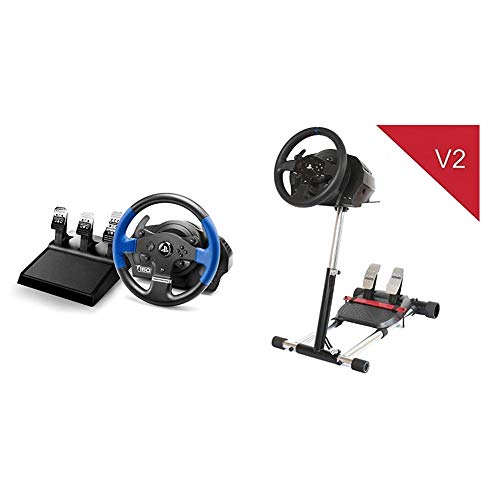 ThrustMaster T150 Pro Force Feedback - Volante PS4/PS3/PC, 3 Pedales, Licencia Oficial Playstation + Wheelstandpro WSP-T300TX Wheel Stand Pro Deluxe v2- Soporte para Volante ThrustMaster T150 Pro Force Feedback - Volante PS4/PS3/PC, 3 Pedales, Licencia Oficial Playstation + Wheelstandpro WSP-T300TX Wheel Stand Pro Deluxe v2- Soporte para Volante