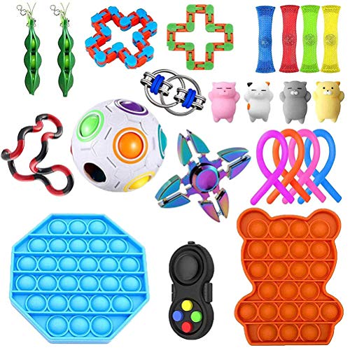 Tianbi Juego de 23 juguetes sensoriales para terapia sensorial para ADHD, autismo, estrés y ansiedad