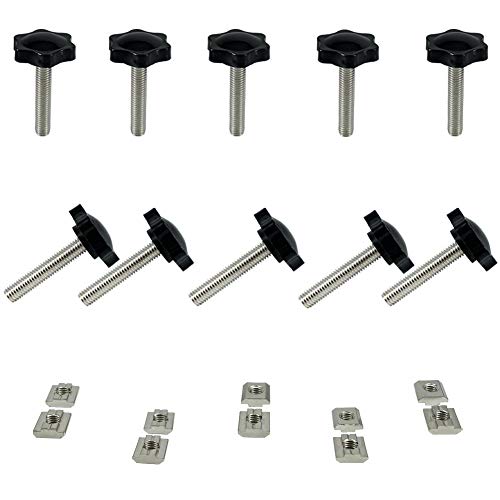 Tornillo estrella,10PCS M8x40 Pomos Plastico, Rosca Hembra Tornillo de Rosca de Perilla Plástico Negro en Tipo Estrella Cabeza Perilla de Sujeción Perilla(con 10 piezas tuerca de tornillo) Tornillo estrella,10PCS M8x40 Pomos Plastico, Rosca Hembra Tornillo de Rosca de Perilla Plástico Negro en Tipo Estrella Cabeza Perilla de Sujeción Perilla(con 10 piezas tuerca de tornillo)