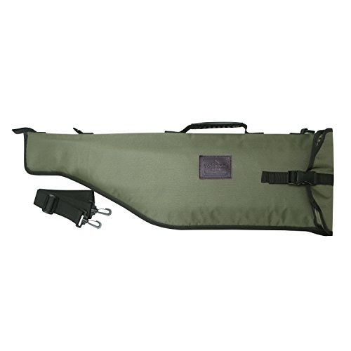 Tourbon Caza Escopeta Gun Rifle Bolsa de almacenamiento con correa de hombro ajustable - Verde con Brown Trim (Breakdown Shotgun)